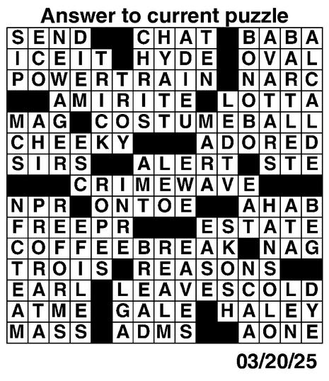 Answers to Previous Crossword