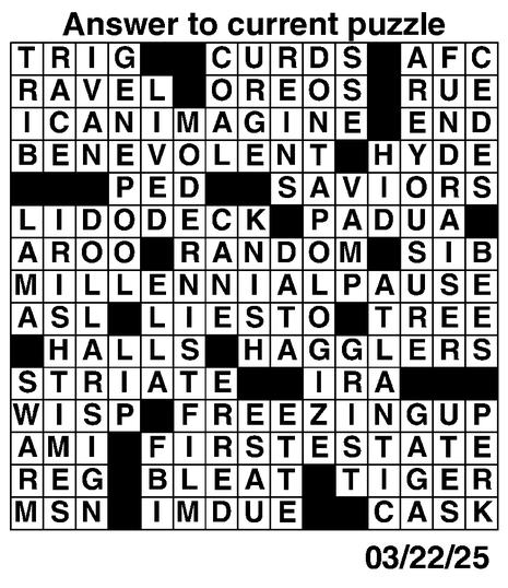 Answers to Previous Crossword