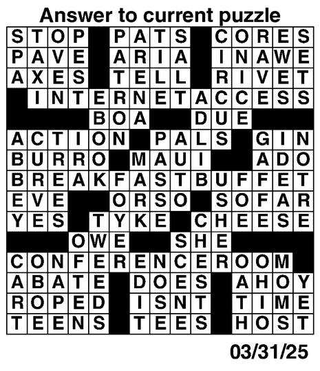 Answers to Previous Crossword