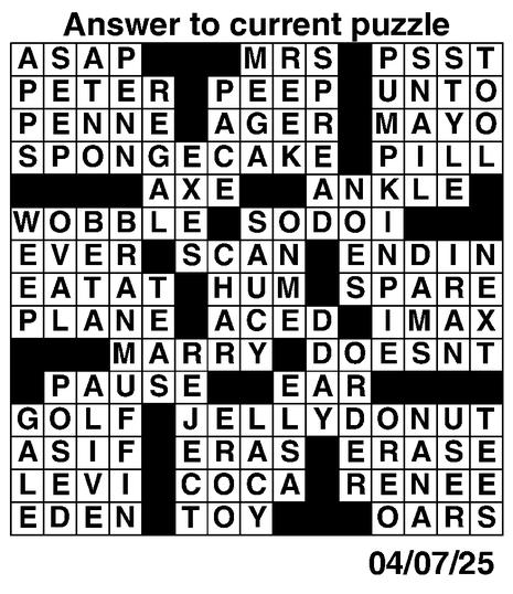 Answers to Previous Crossword