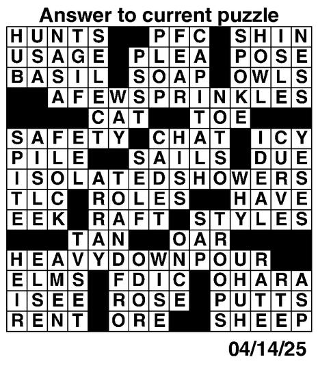 Answers to Previous Crossword